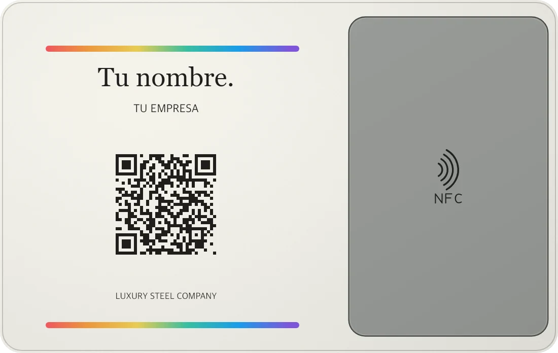 Simulación del reverso y su inserto NFC