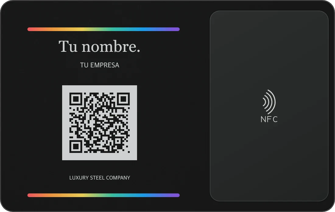Simulación del reverso y su inserto NFC