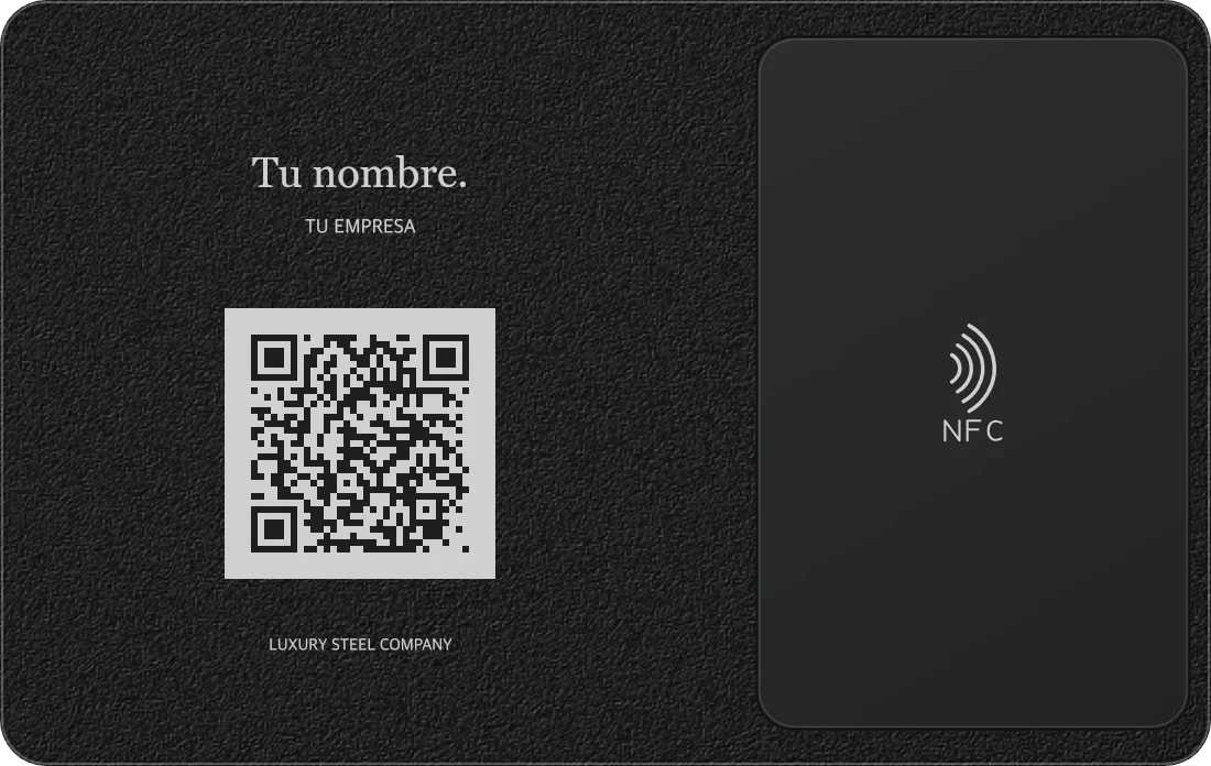 Reverso de Simulación de Negro frosted · Plata, acero inoxidable