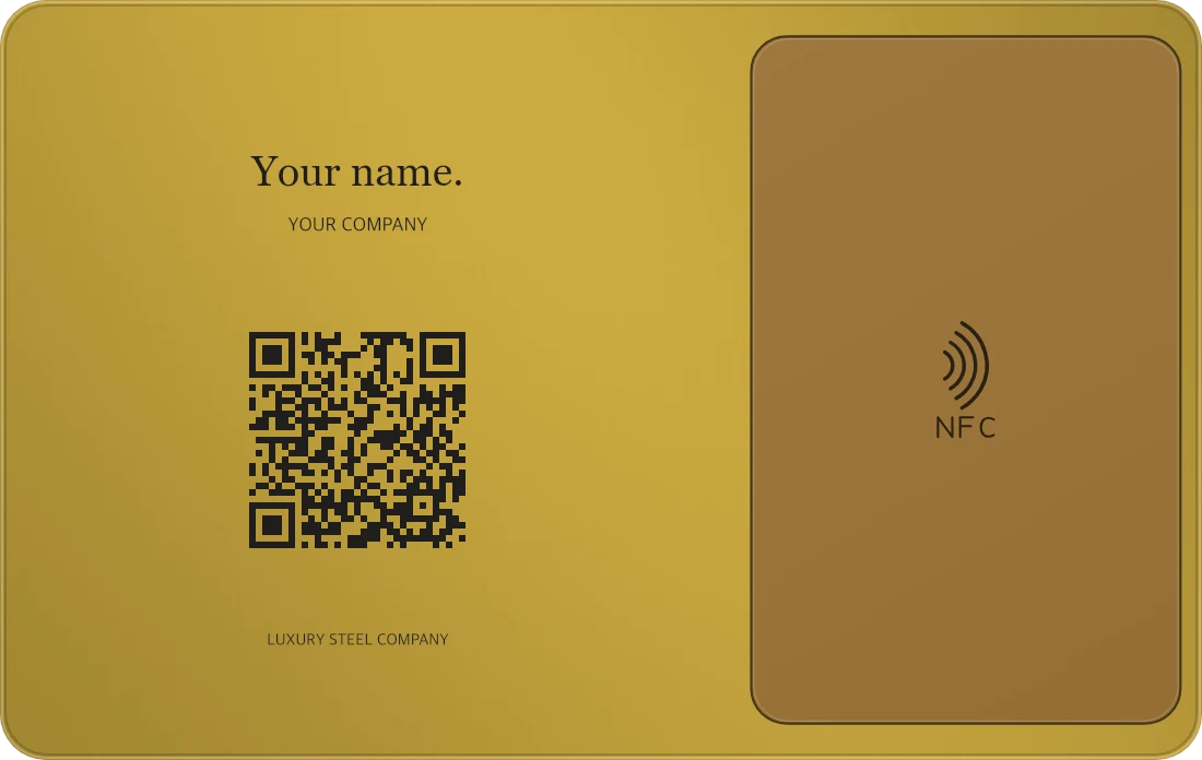 Back of Luxury Steel gold card